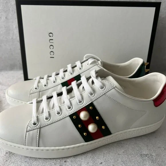 Shoes gucci white hot sale